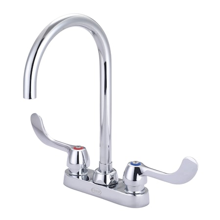 Central Brass Slow-Close Two Handle Cast Brass Bar/Laundry Faucet in Chrome 0084-ELS18FC